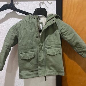 Cat & Jack Olive Green Hooded Puffer Jacket for Kids